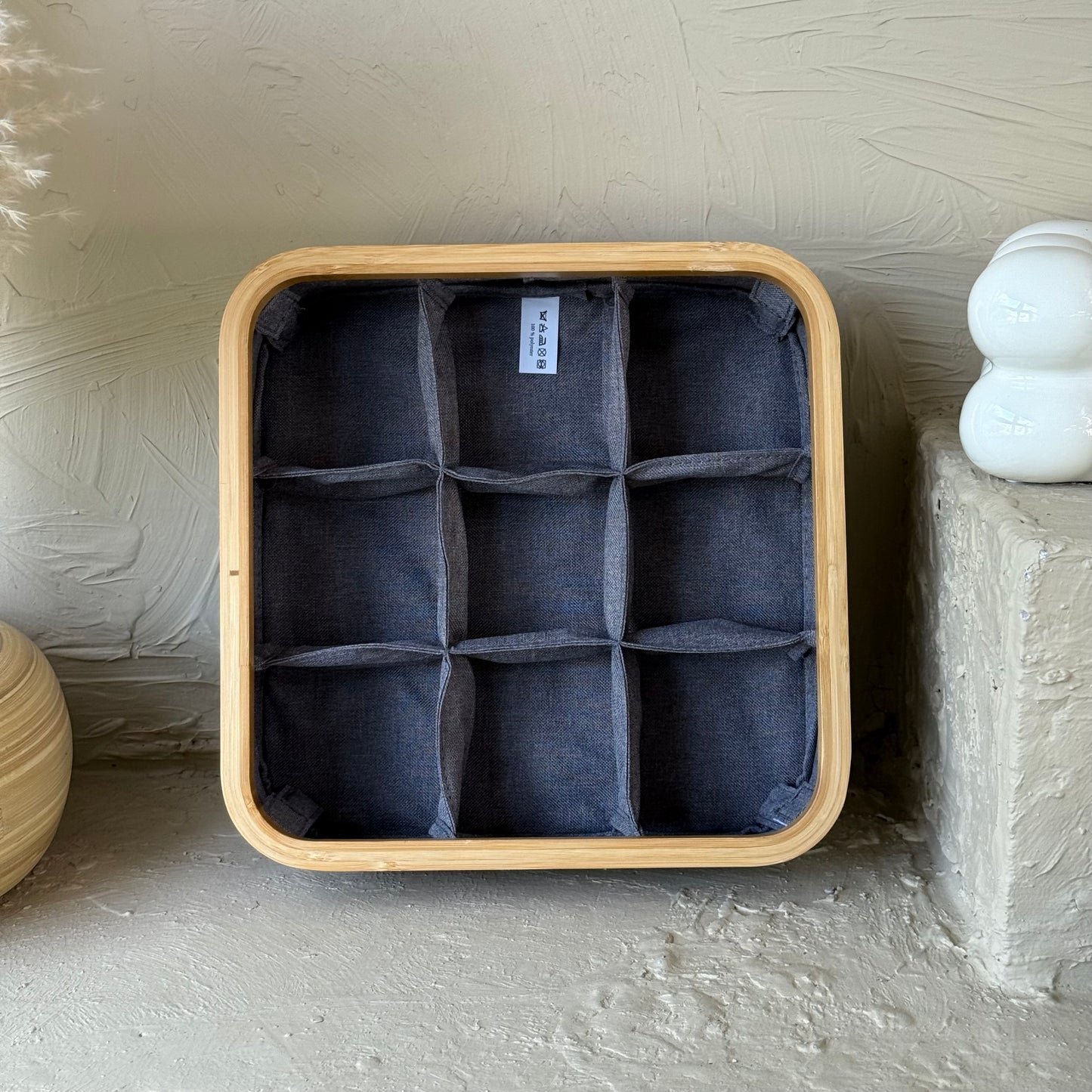 Arow Katlanır 9 Bölmeli Kare Organizer Gri