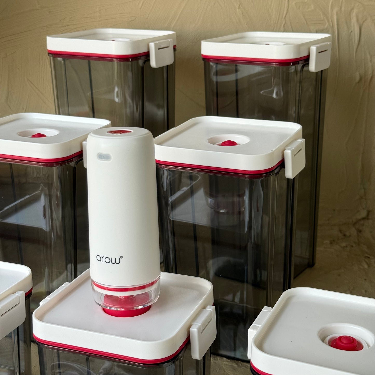 Arow Sunn 10 Parça Vakumlu Kare Erzak Seti (İmkansız Fiyatlarda) KOD:4352