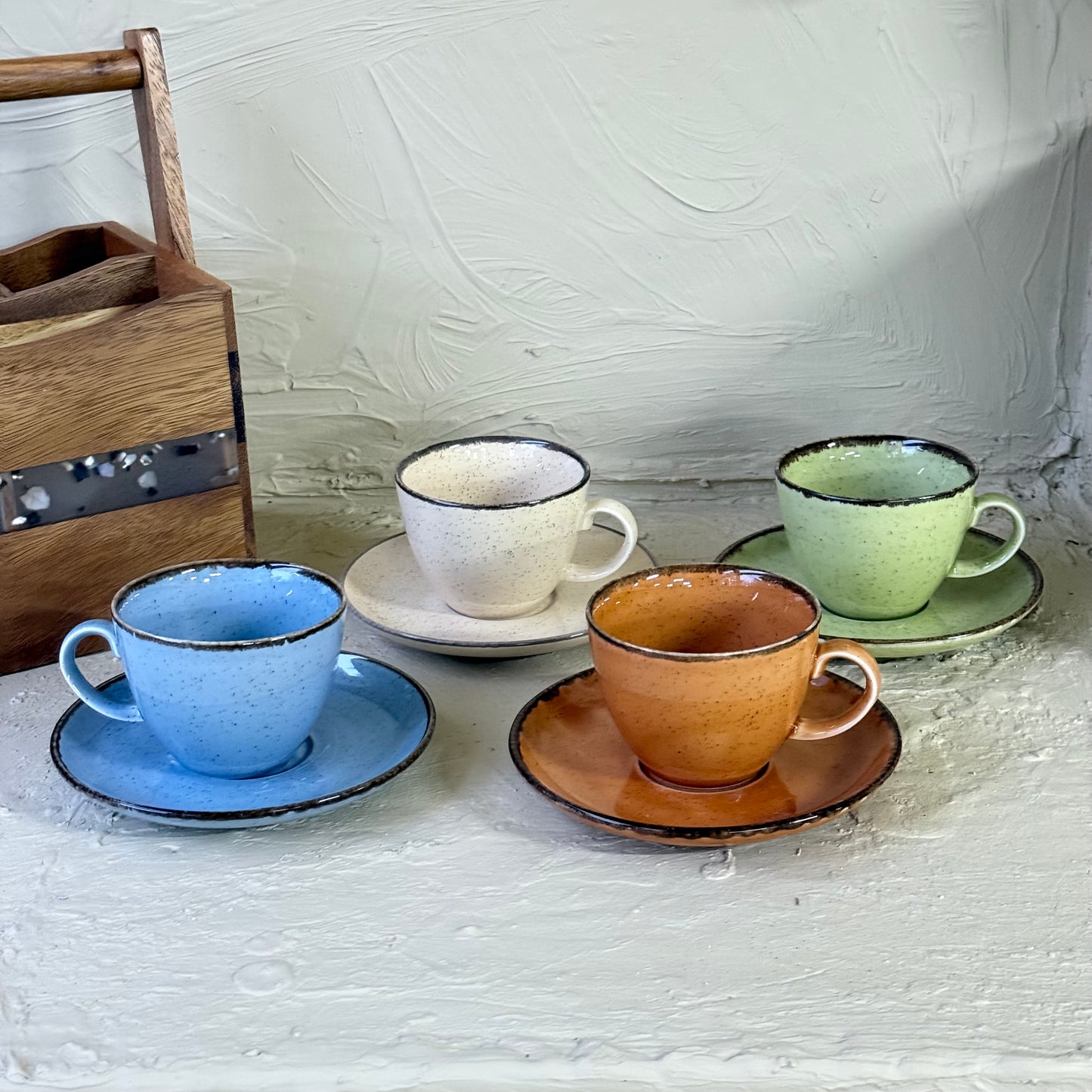 Porline Nescafe Renkli Kupa Seti 4 Kişilik KOD:0531