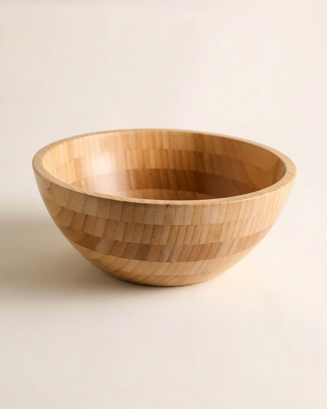 Doğal Bambu Yuvarlak Salata ve Sunum Kasesi – 25x25x11 cm-1168