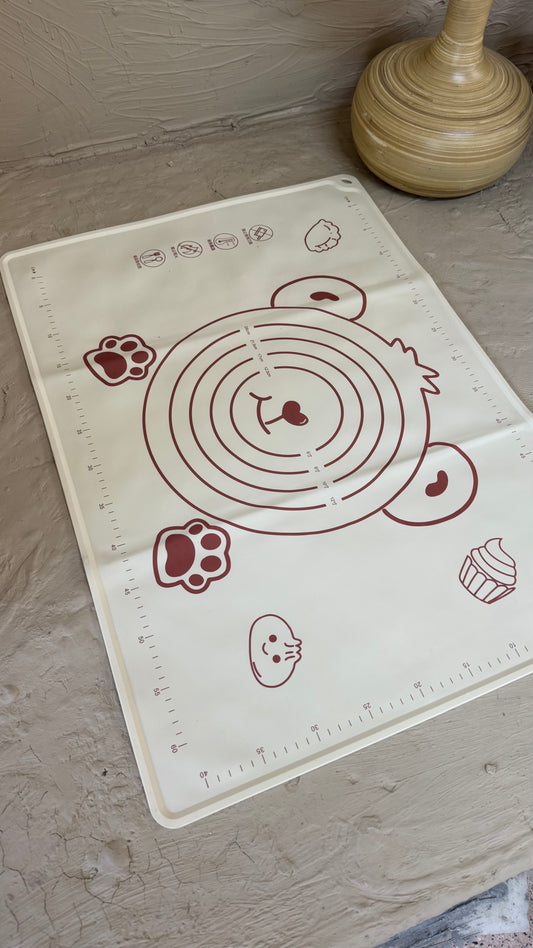 Evanev Silikon Hamur Açma Matı Büyük Boy Krem