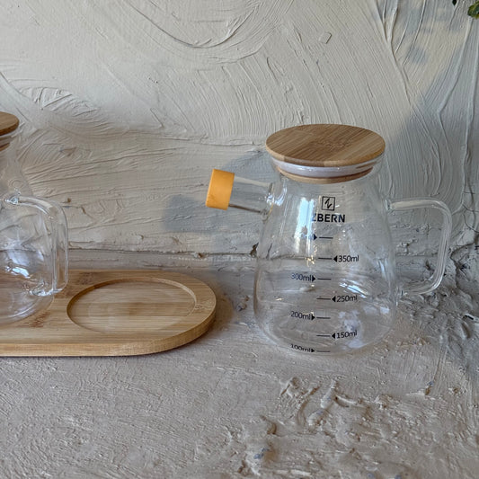 ZBERN Bambu Standlı 3 Lü Yağdanlık Seti