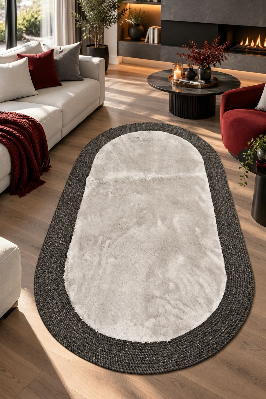 Tuuli Lüks Pelüş Paspas (80x150 cm) – İskandinav Tarzı Yumuşaklık ve Üstün Kalite 403-Antrasit