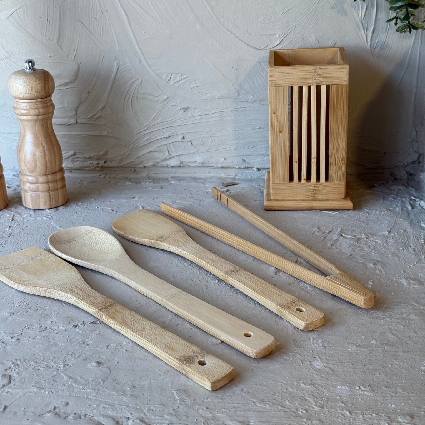 SVR Bambu Standlı Mutfak Kepçe Seti 5 Parça KOD:94065
