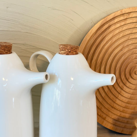 Arow Kate Bambu Standlı İkili Porselen Yağlık Seti 1 Litre