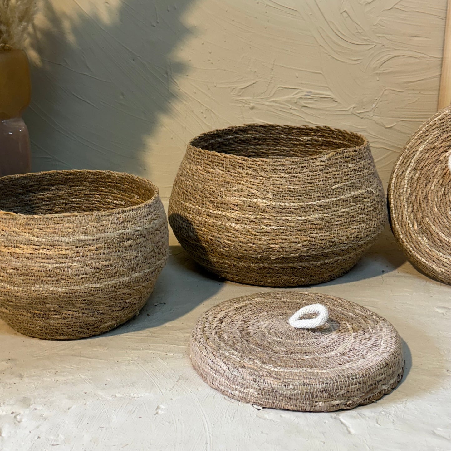 Sadolly 2 Boy Kapaklı Hasır Patates Soğan Sepet Seti KOD:HS-80