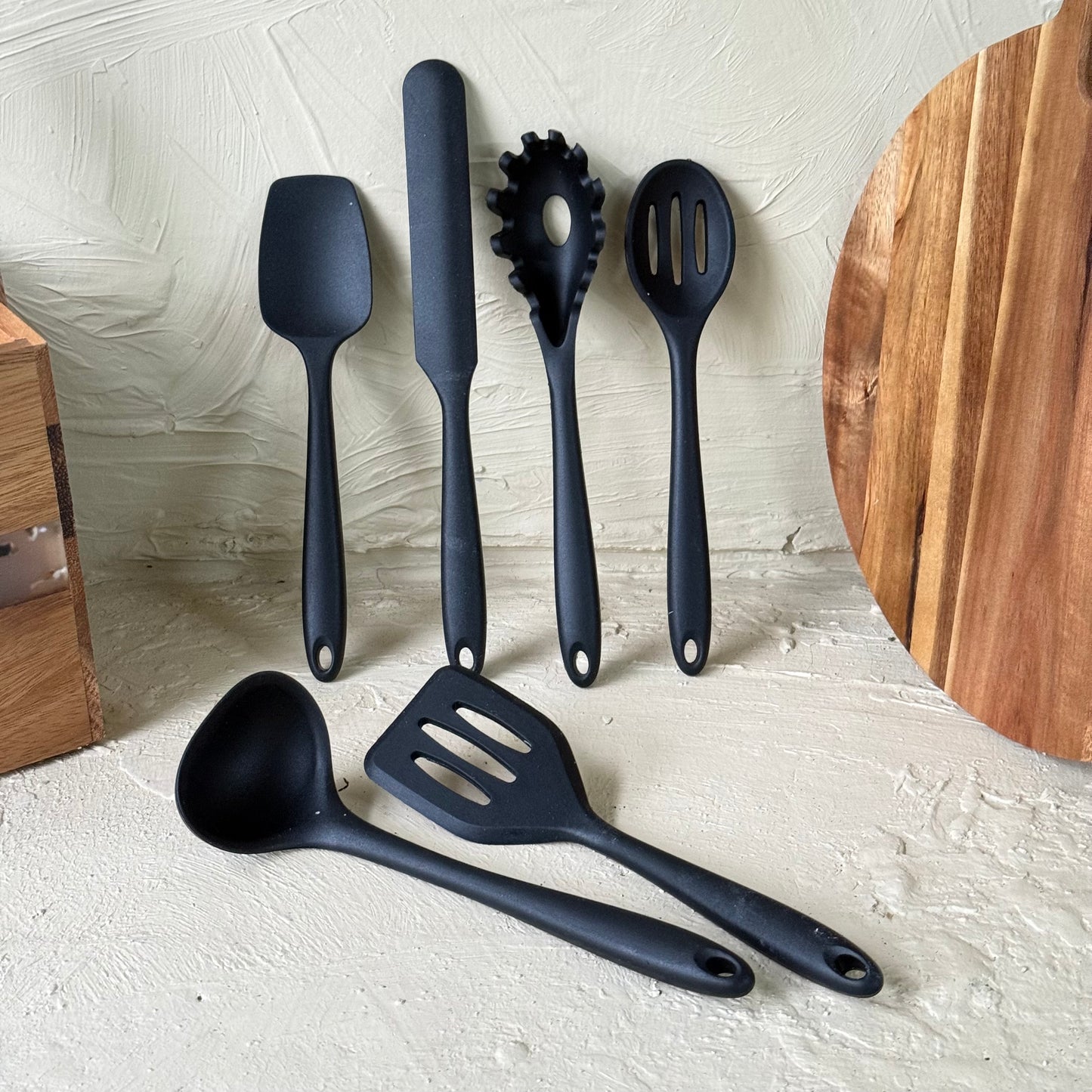 Arow 6 Parça Silikon Mutfak Seti Siyah KOD:6109