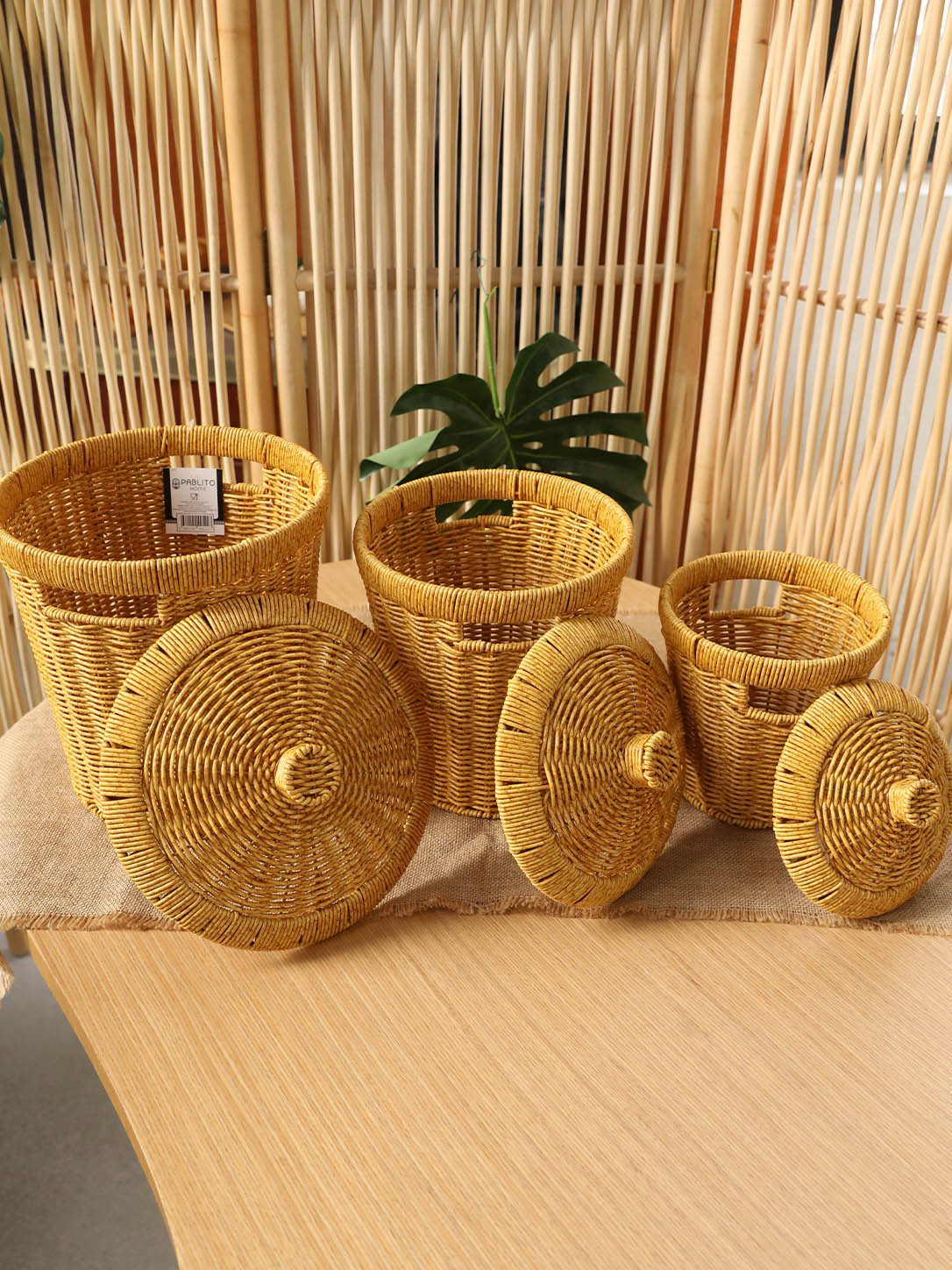 Rattan 3 Boy Patates Soğanlık Seti PBT-439