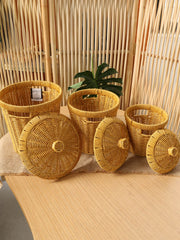 Rattan 3 Boy Patates Soğanlık Seti PBT-439