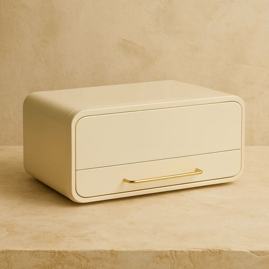 Carina Metal Ekmeklik Krem 43x28 cm KOD:4365