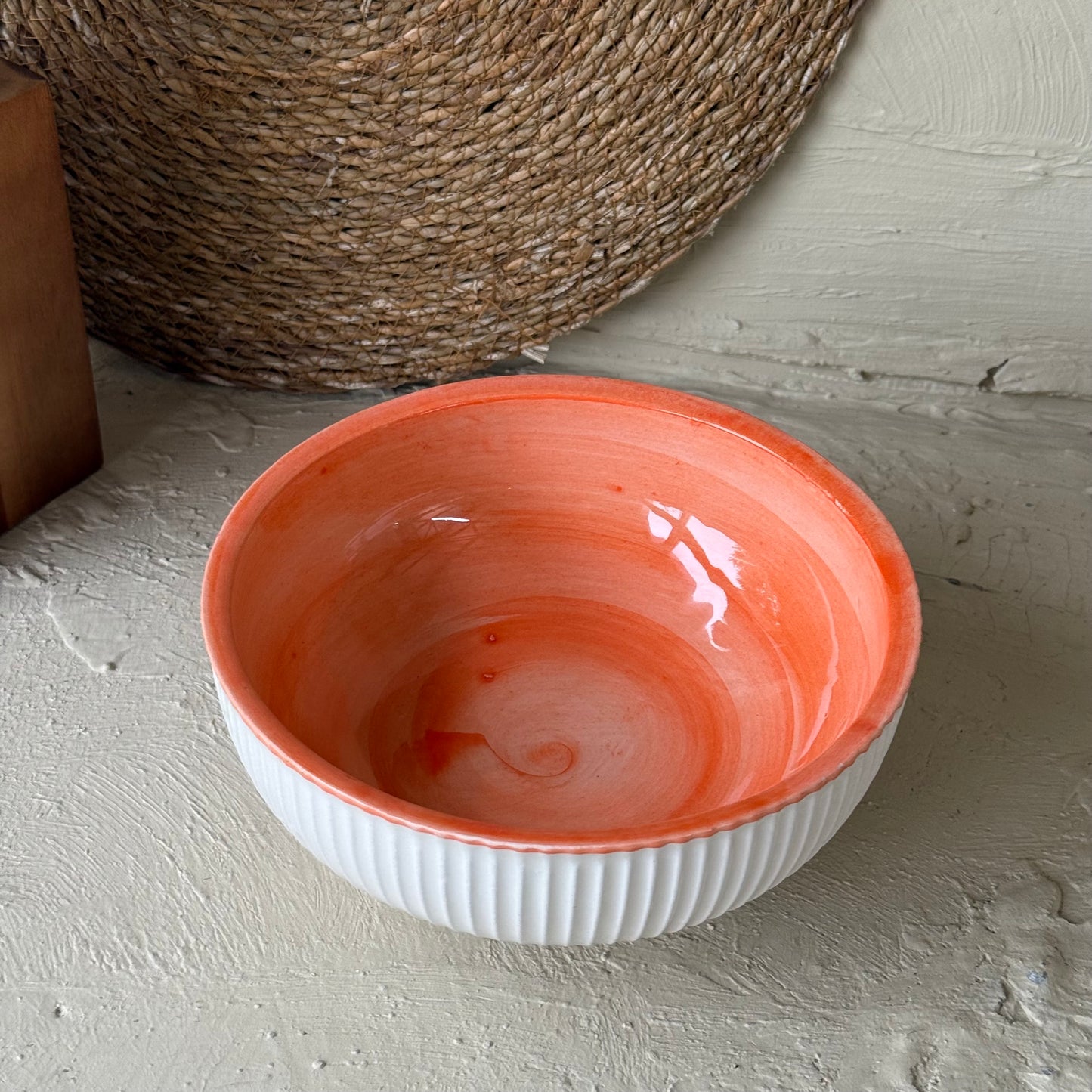 Pasha Çift Renkli Seramik Kase Turuncu KOD:1078