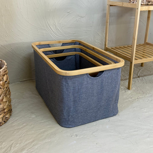 Lalezar Bambu Tutmalı 3 Boy Organizer Seti Gri KOD:8017-16-15