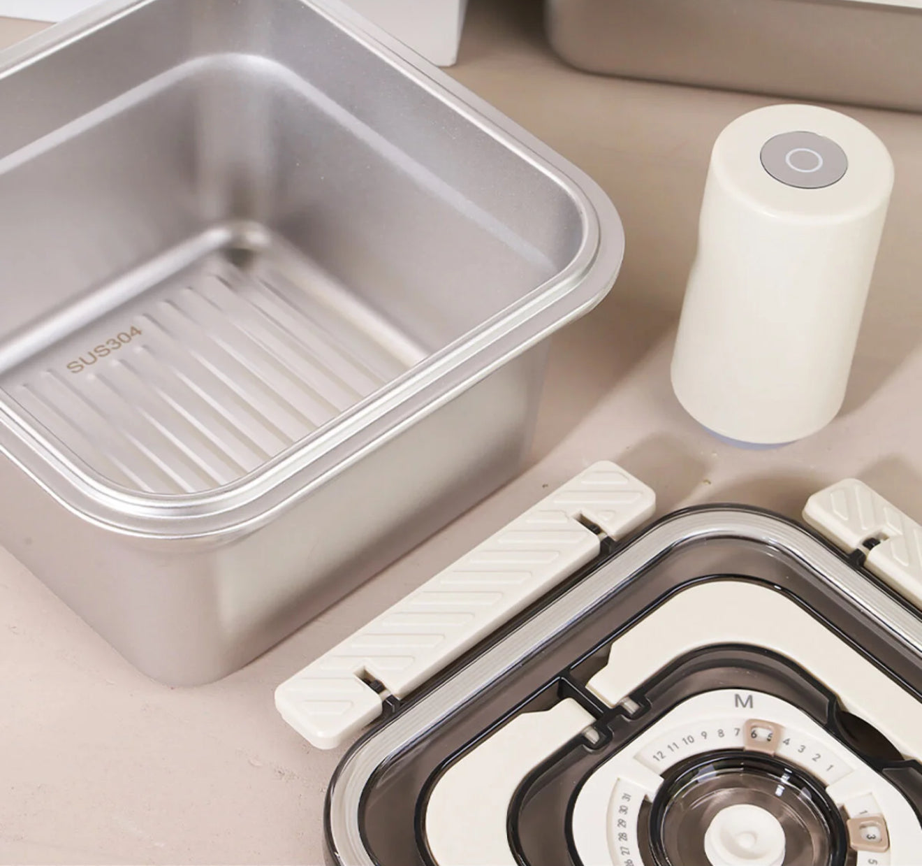 Arow Trust 304 Paslanmaz Çelik 4 Boy Vakumlu Saklama Seti (PREMİUM ÜRÜN)