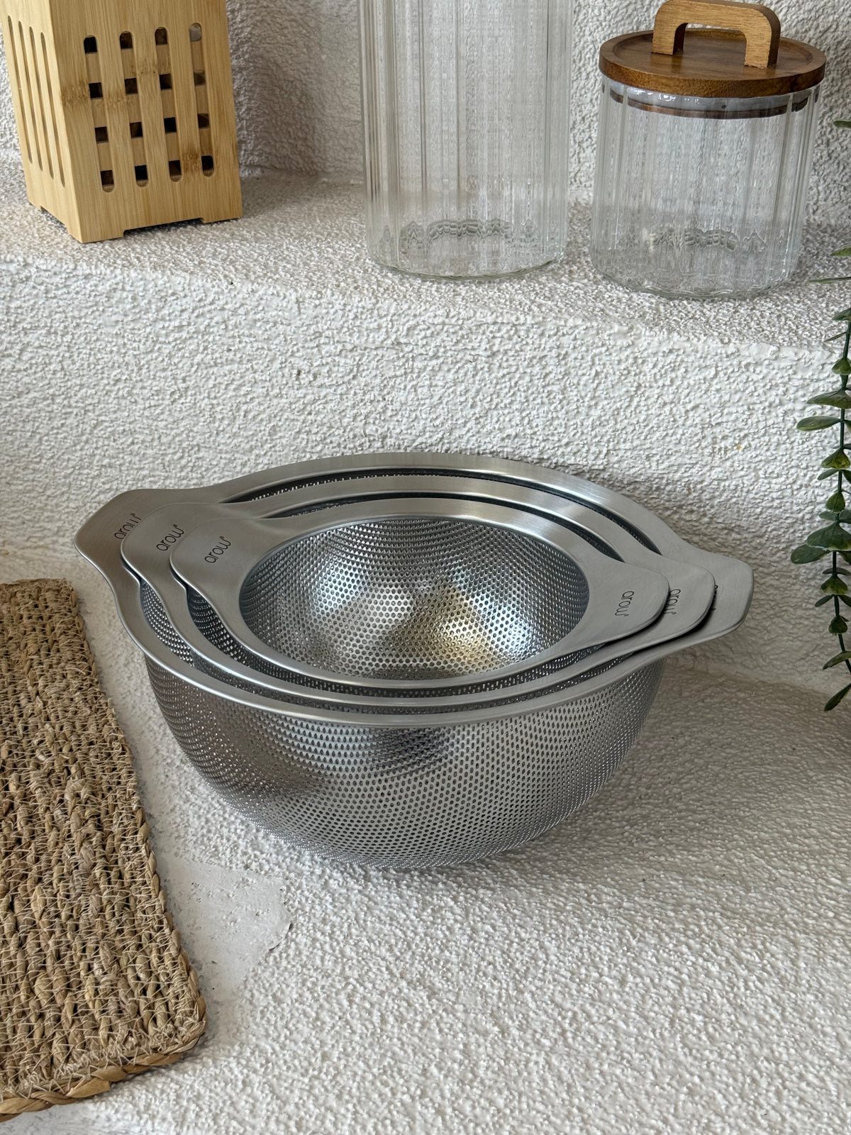 Sieve 3 Parça Metal Süzgeç Seti KOD:6665