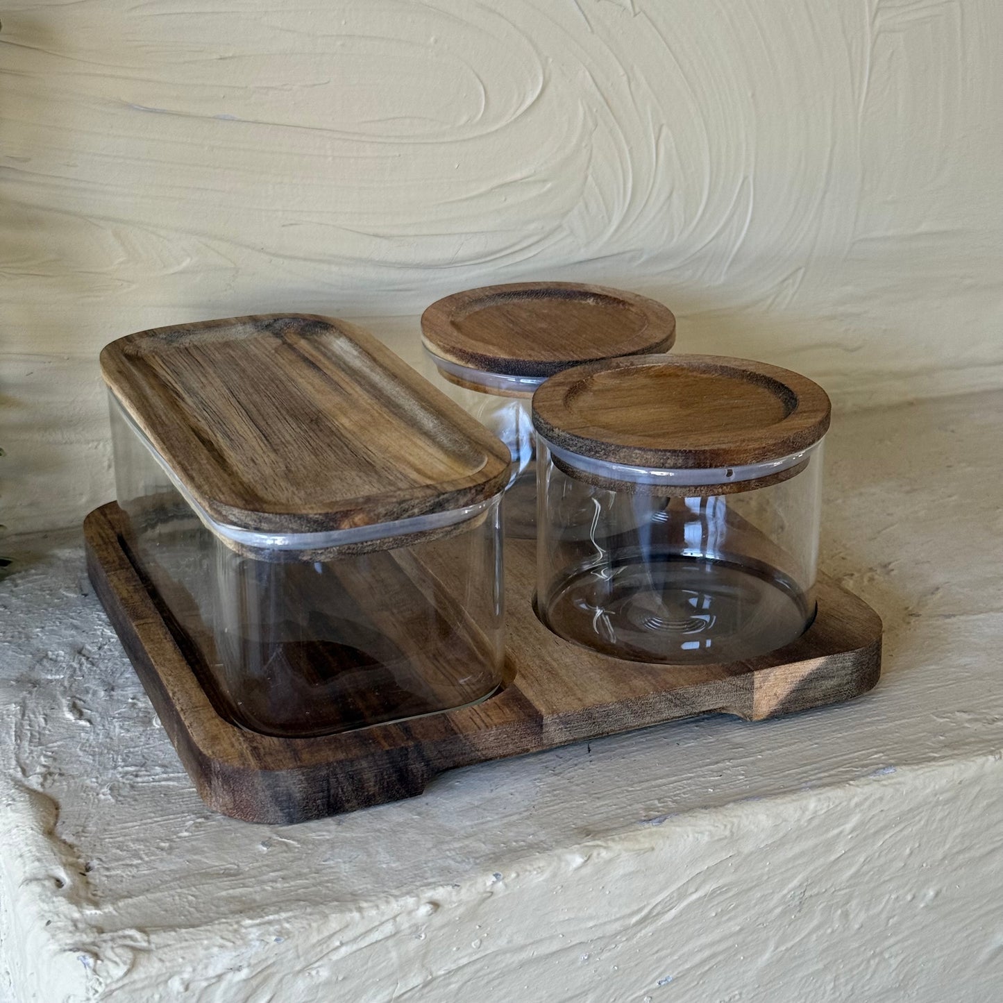 Buenally Akasya Standlı 3 Lü Kahvaltılık Seti KOD:067