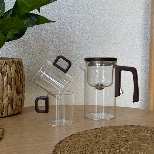 Mitally Lüks Borosilikat Cam 3 Parça Demlik Seti 750 ml KOD:033