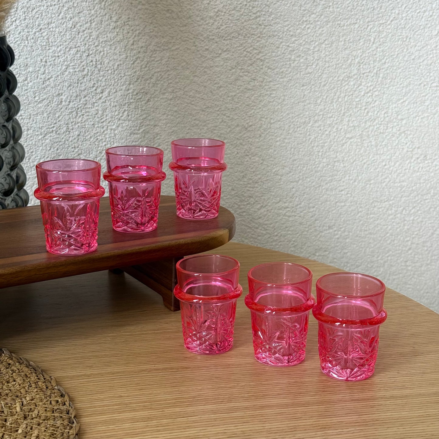 Kosovally Kristal Kahve Yanı Bardağı 6 Adet Pembe KOD:910