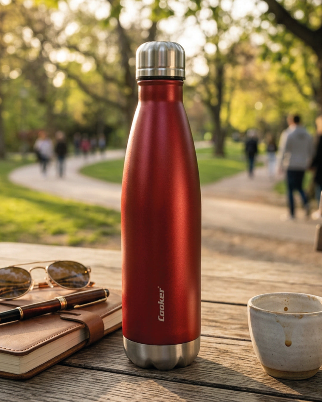 500 ml Paslanmaz Çelik Şişe Termos Kırmızı Miev