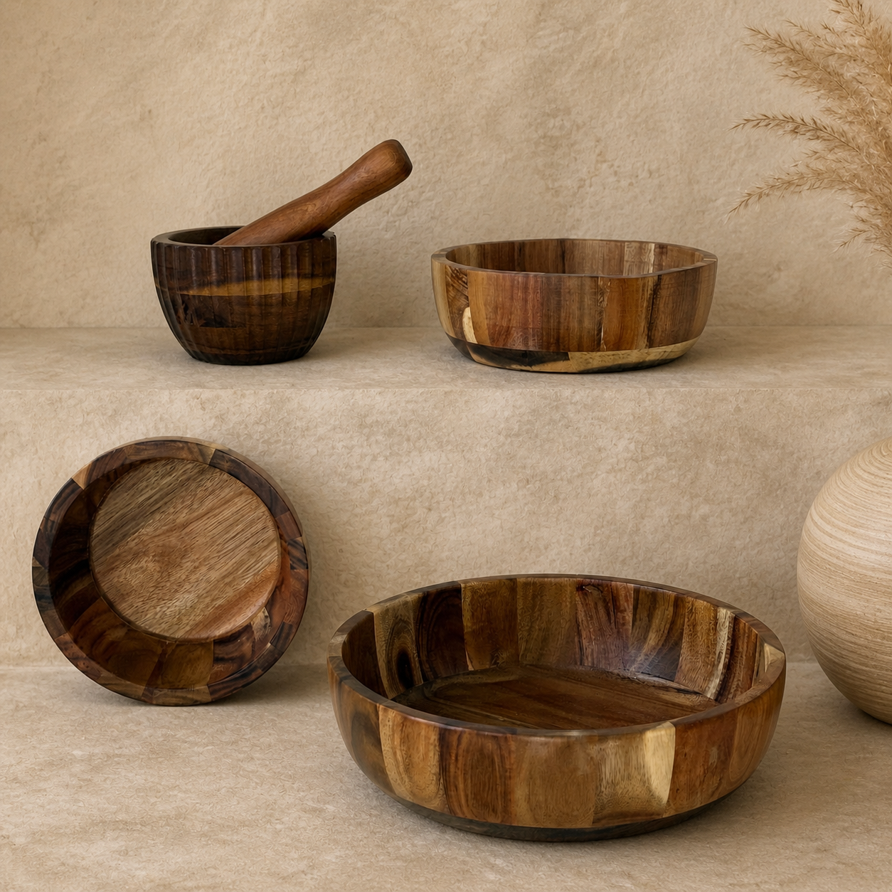 Lidya Akasya Set (Havan Hediyeli)