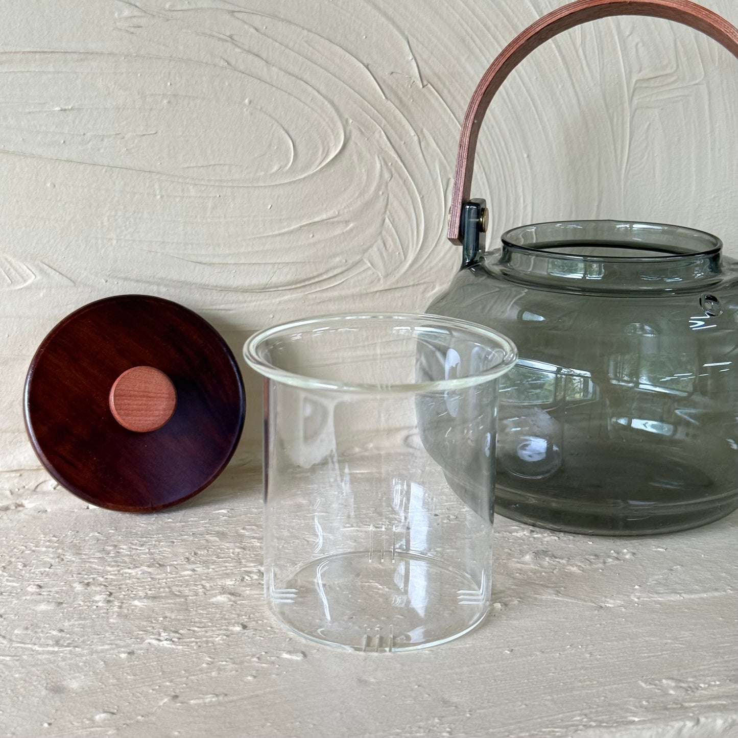 Buenos Borosilikat Cam Düz Model Akasya Ağacı Kapaklı Demlik KOD:16992-2