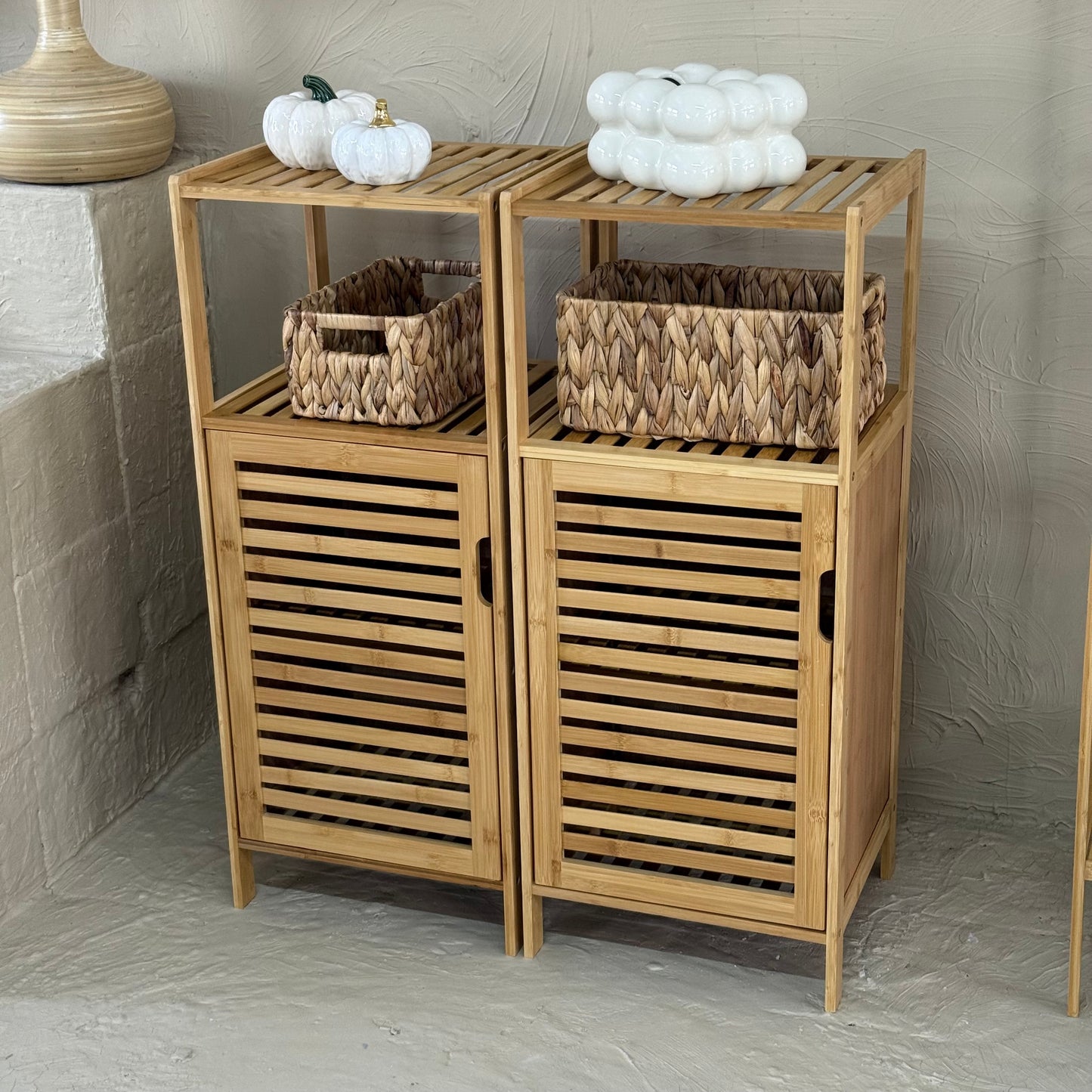 Miev 1+1  Bambu Dolap 2 Katlı 2 Adet KOD:453