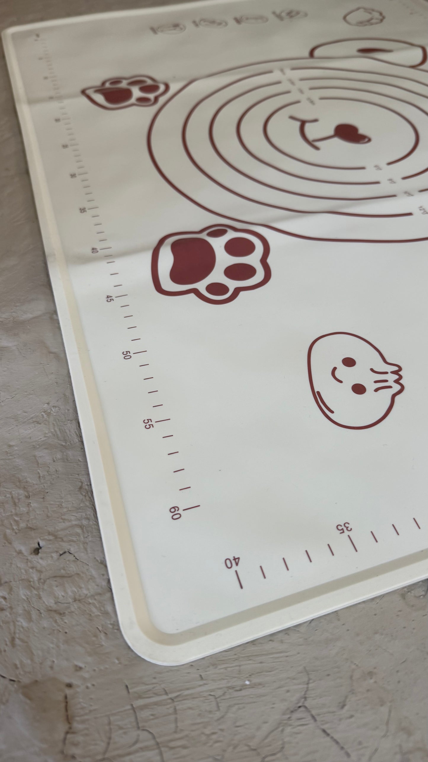 Evanev Silikon Hamur Açma Matı Büyük Boy Krem