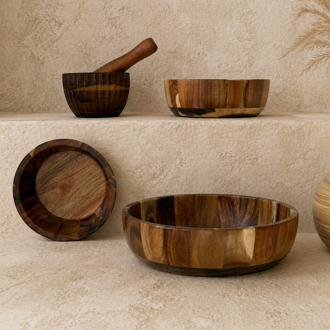 Lidya Akasya Set (Havan Hediyeli)