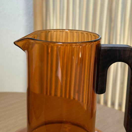 Mitally Lüks Borosilikat Cam Sürahi Akasya Ağacı Kulplu Amber 1200 ml KOD:012