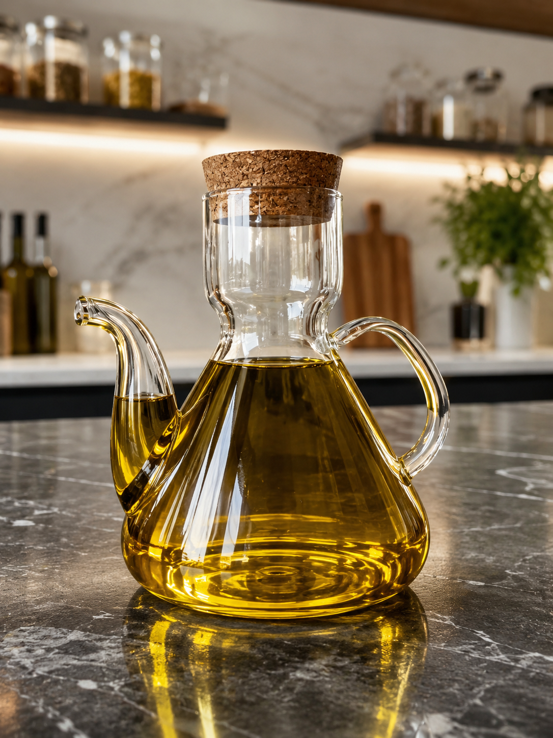 Borosilikat Cam Yağlık - Şeffaf - 500 ml Tr-6517