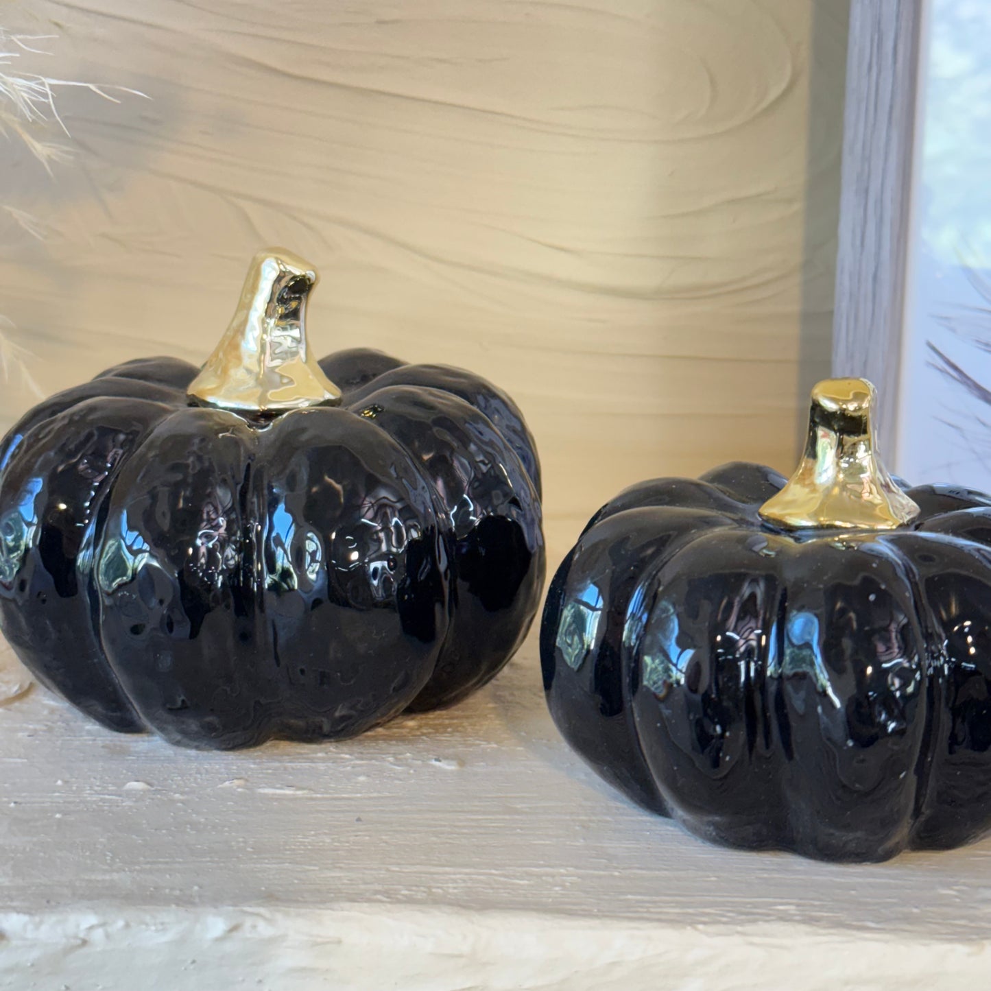 Arow Dekoratif İki Boy Kabak Seti Siyah