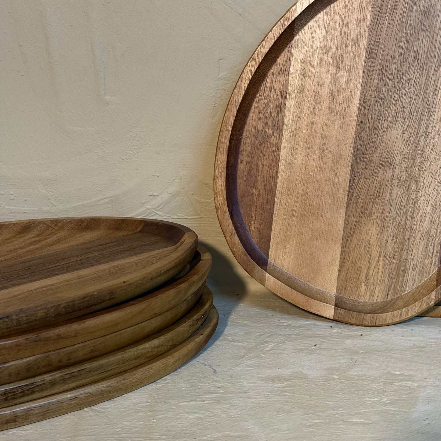 Milay Akasya Ağacı Oval Sunumluk Kahvaltılık Seti 7 Parça KOD:182