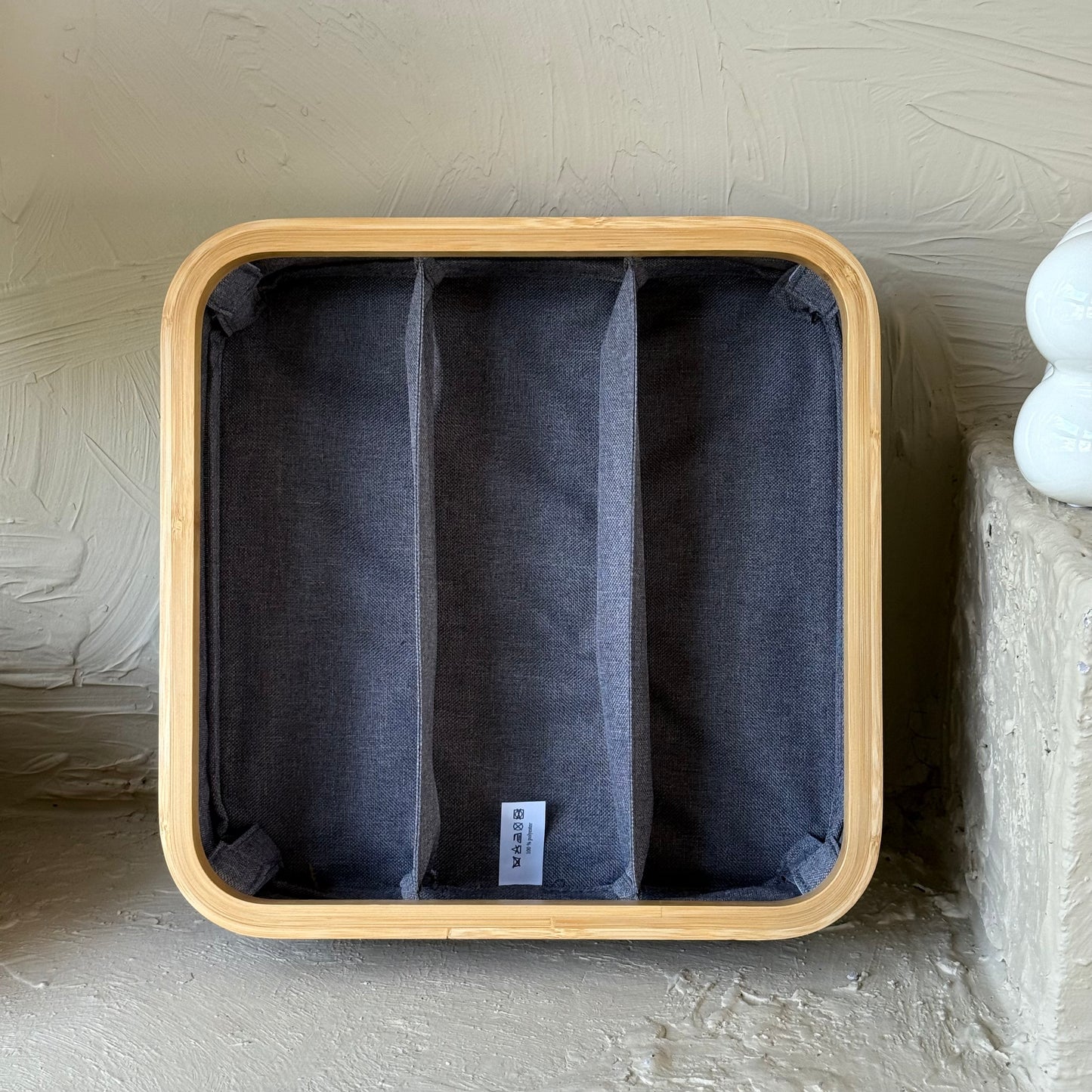 Arow Katlanır 3 Bölmeli Kare Organizer Gri