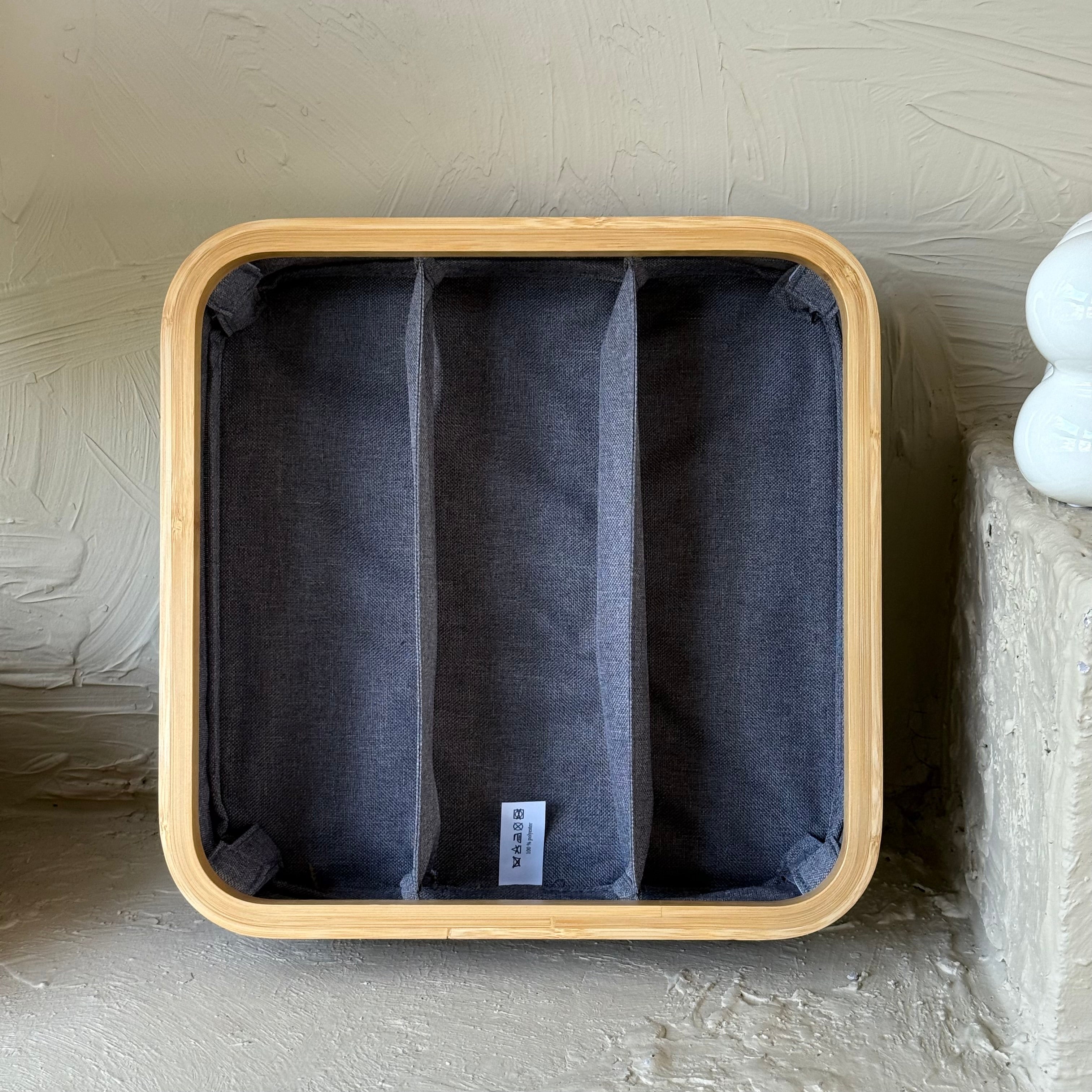 Arow Katlanır 3 Bölmeli Kare Organizer Gri