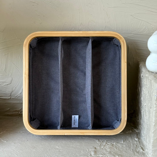 Arow Katlanır 3 Bölmeli Kare Organizer Gri