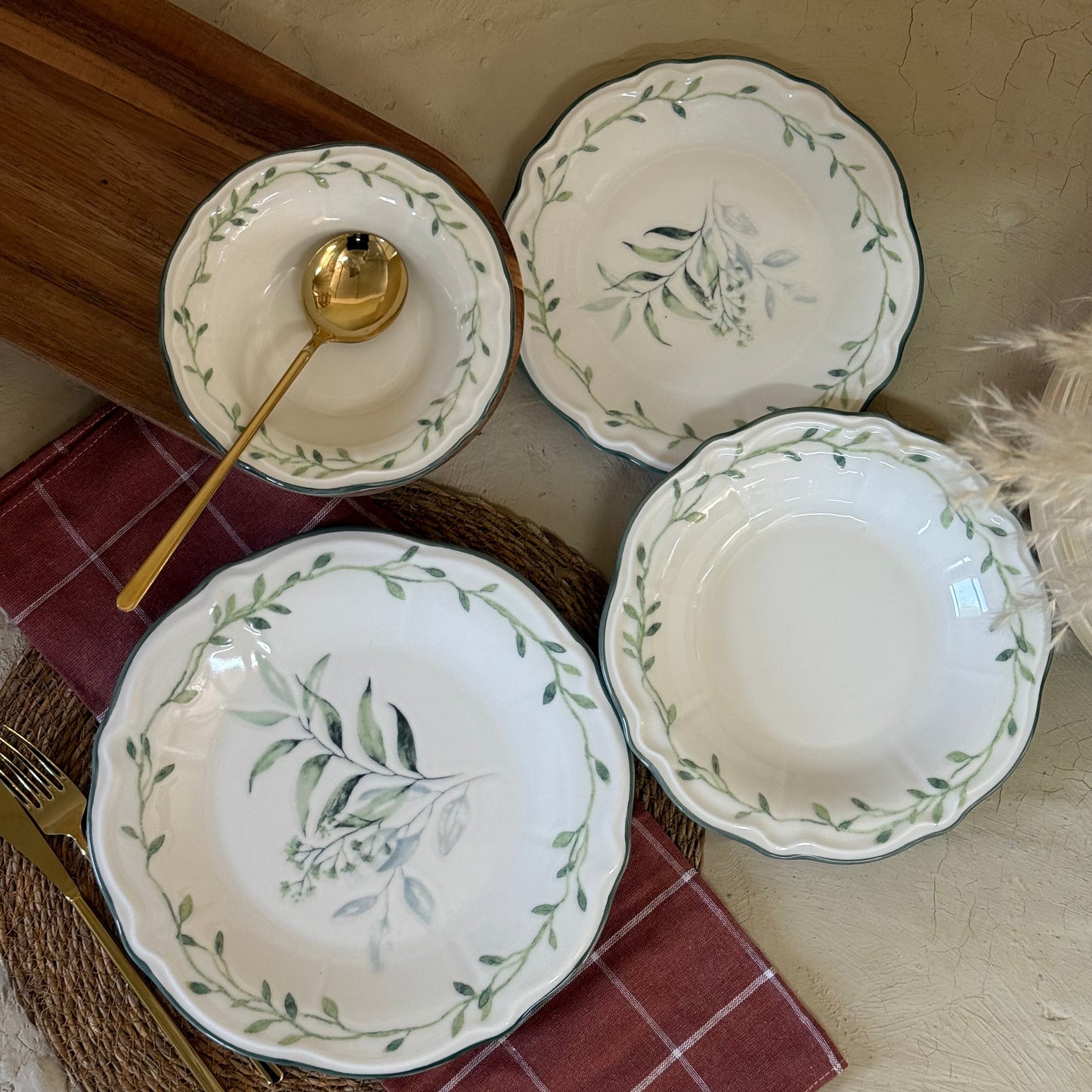 Porser 24 Parça Yemek Takımı 6 Kişilik KOD:OLİVESSA-1201