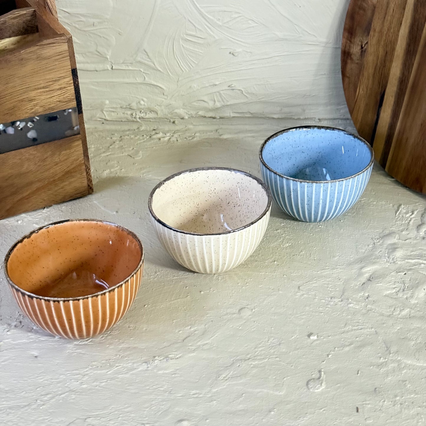 Porline 3 Lü Yuvarlak Kase Renkli 10 cm KOD:3797