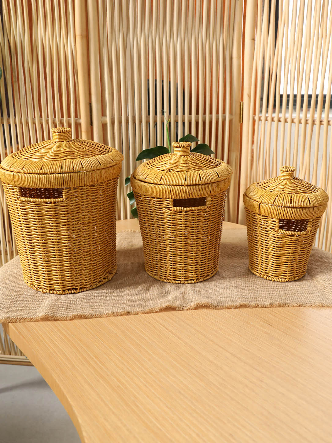 Rattan 3 Boy Patates Soğanlık Seti PBT-439