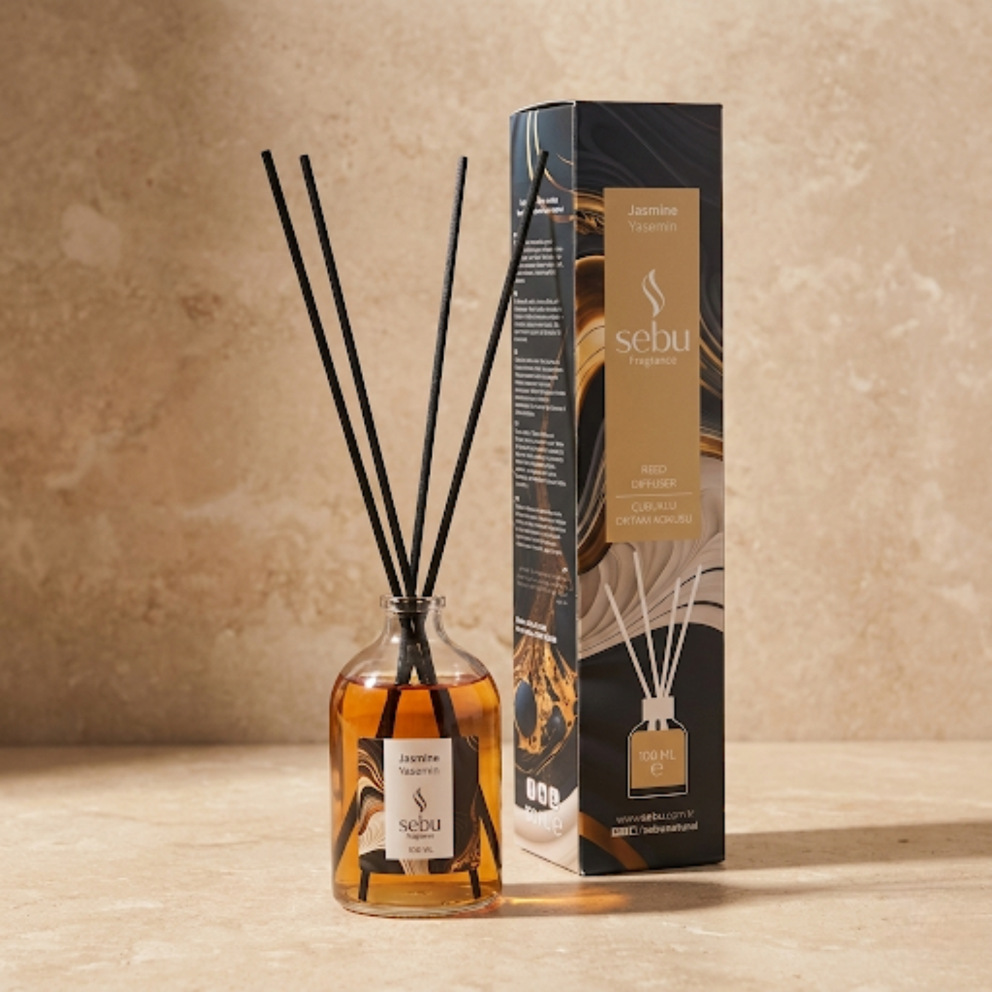 Sebu Çubuklu Ortam Kokusu Yasemin 100 ml