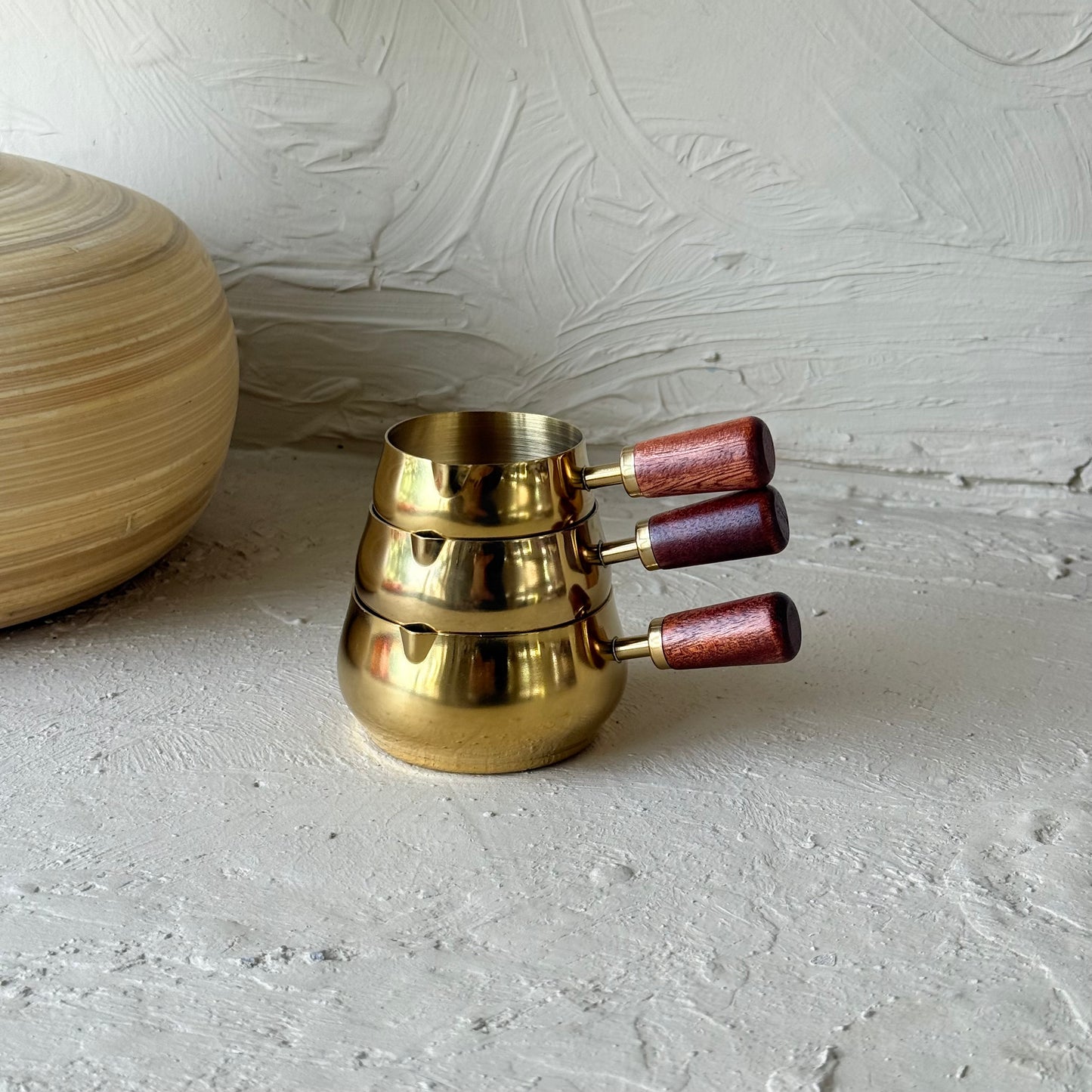 Como Çelik 3 Boy Mini Sosluk Ahşap Tutmalı 180 ml, 120 ml, 60 ml Gold KOD:5409-11-10