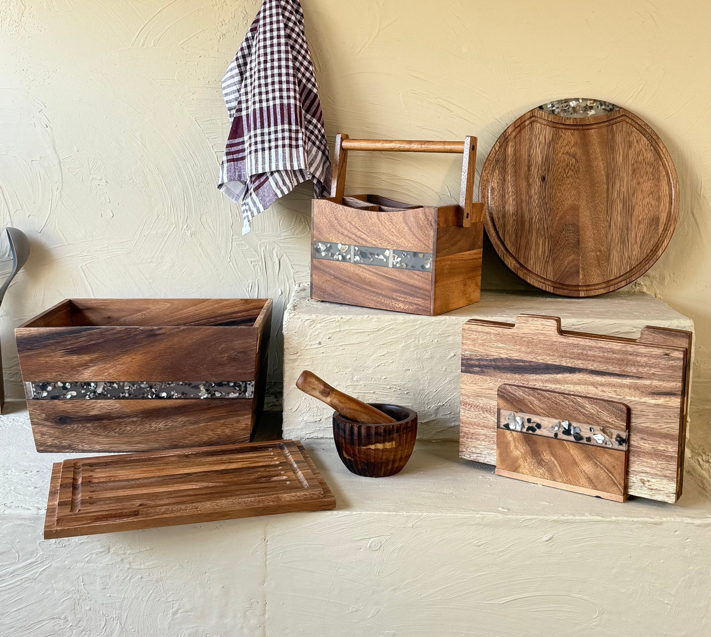 Arow Akasya Ağacı Çeyiz Seti 5 Parça