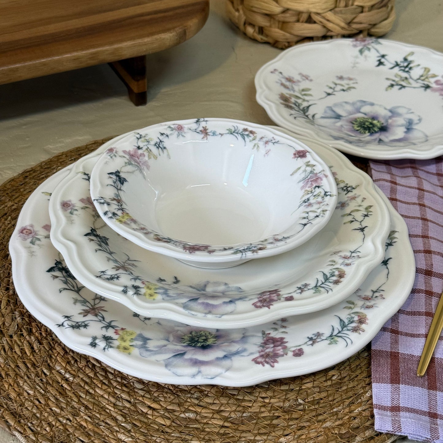 Porser Porselen 24 Parça Yemek Takımı 6 Kişilik KOD:AVELİNE-30404