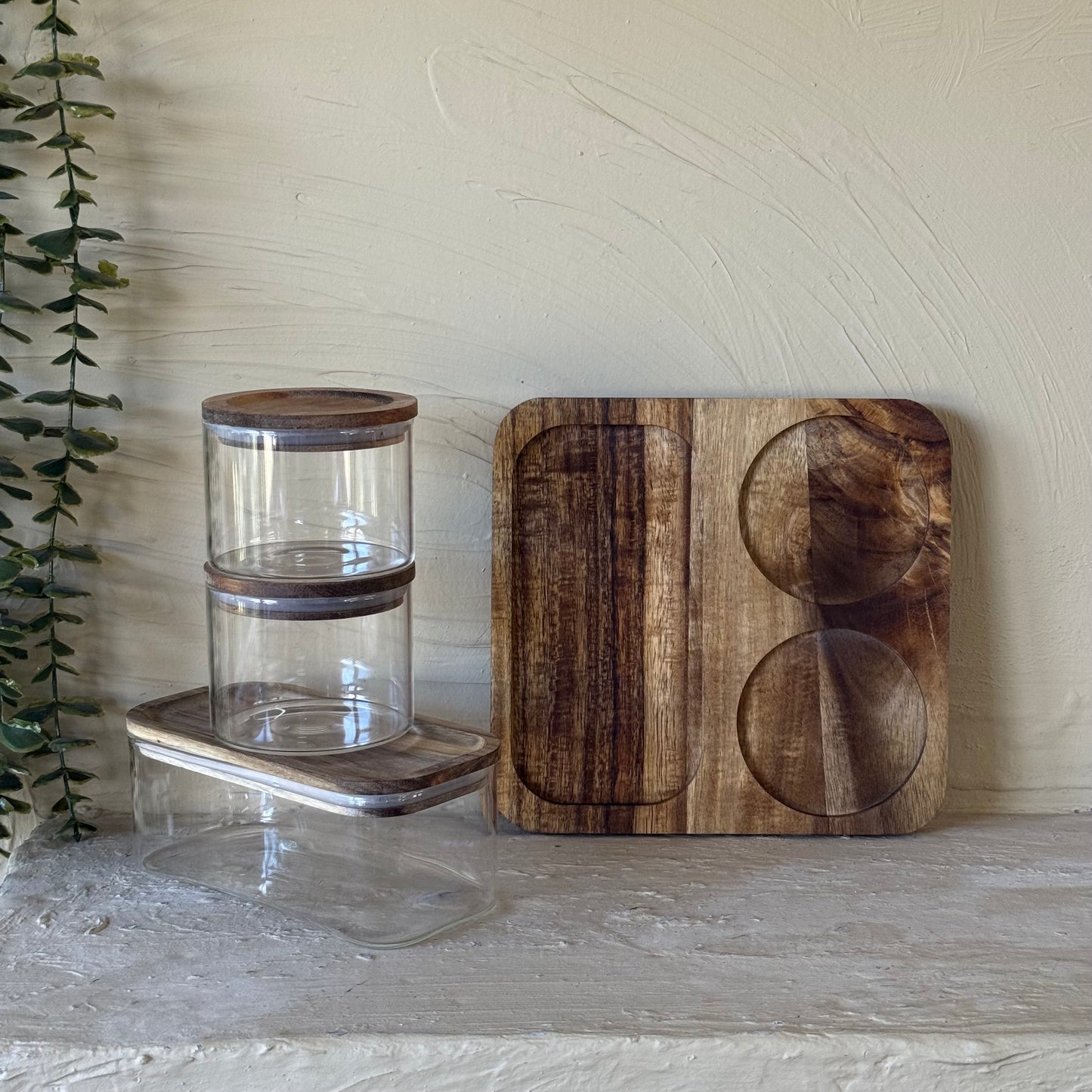 Buenally Akasya Standlı 3 Lü Kahvaltılık Seti KOD:067