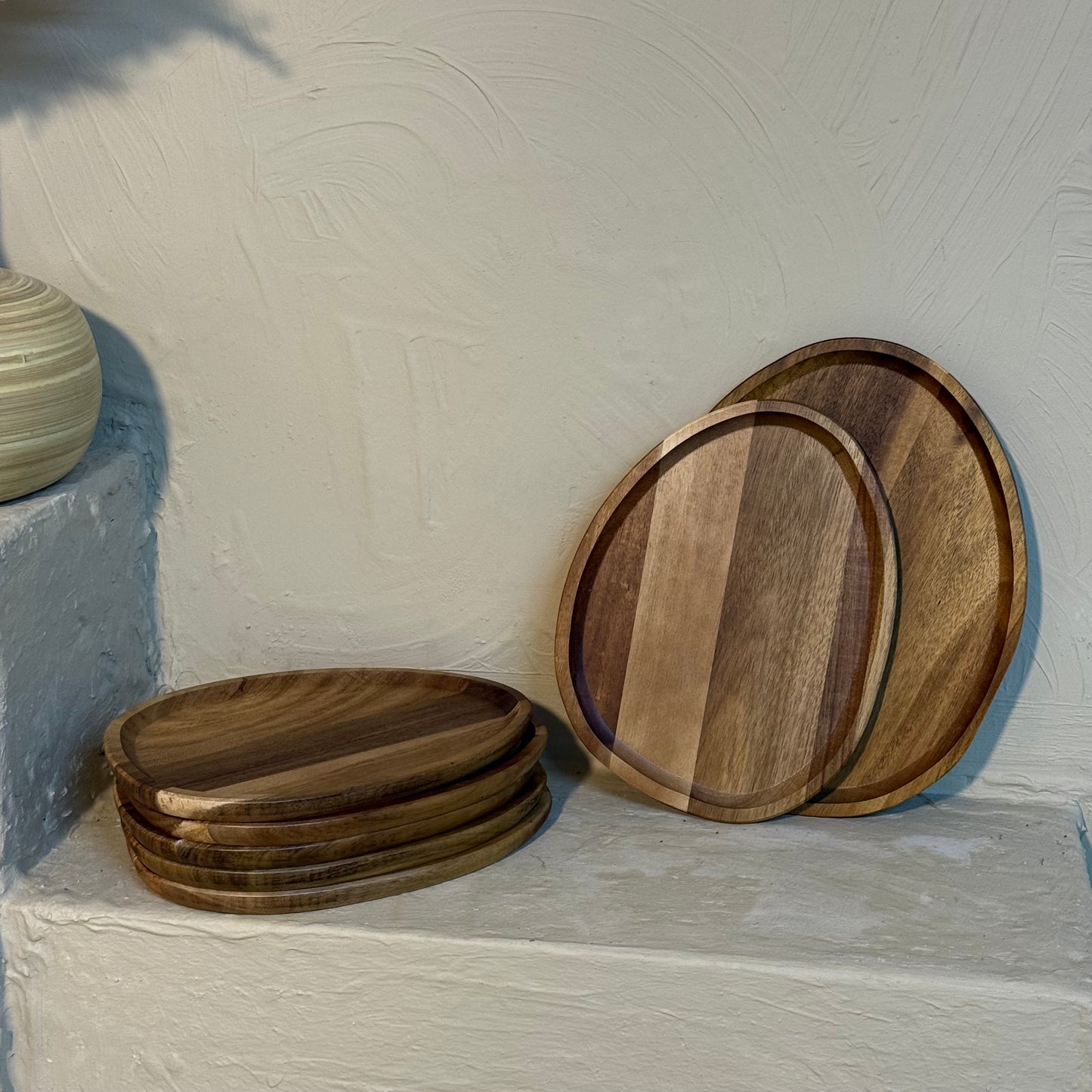 Milay Akasya Ağacı Oval Sunumluk Kahvaltılık Seti 7 Parça KOD:182