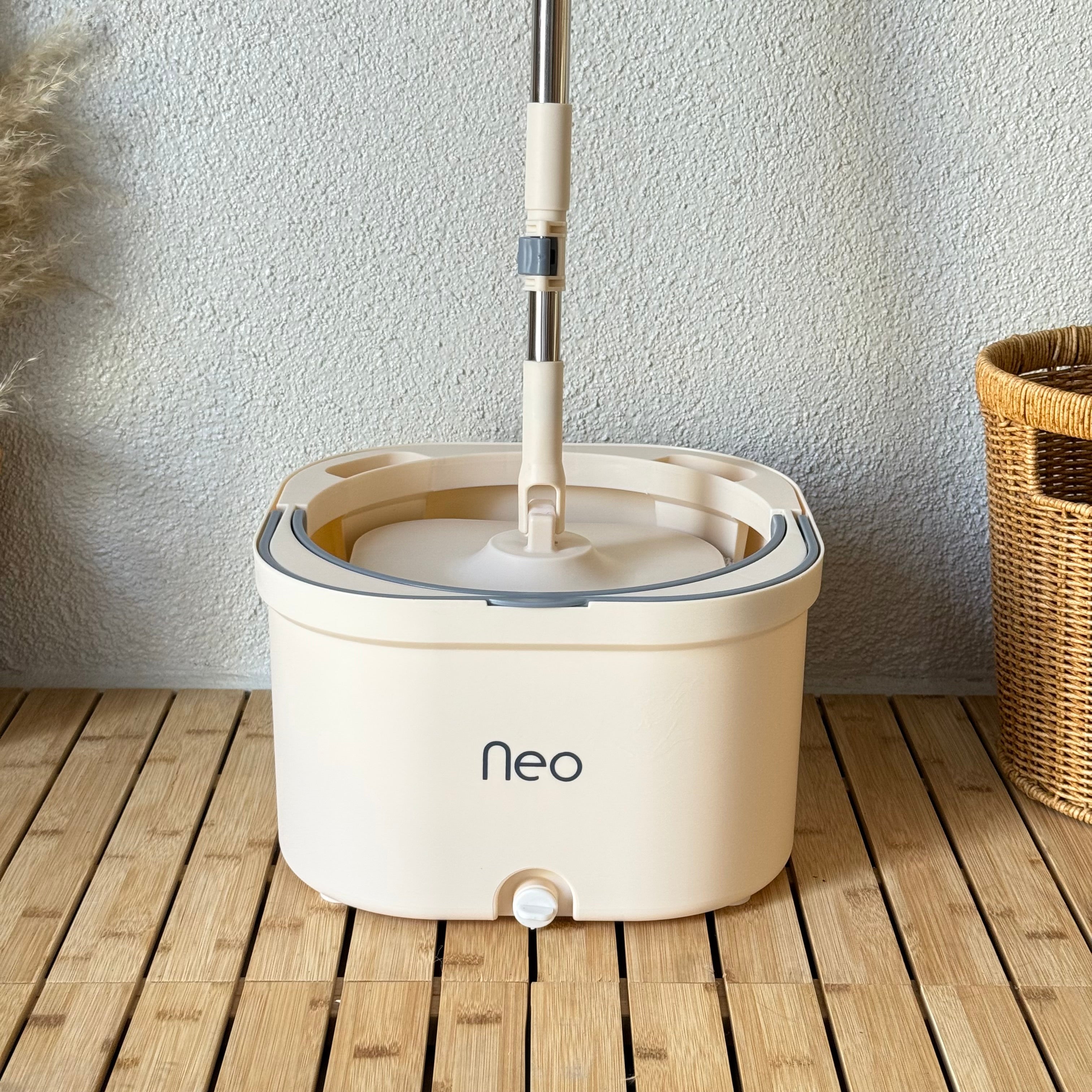 Neo Temiz Kirli Su Ayırabilen 1+1 Yedek Bezli Mop Seti Krem