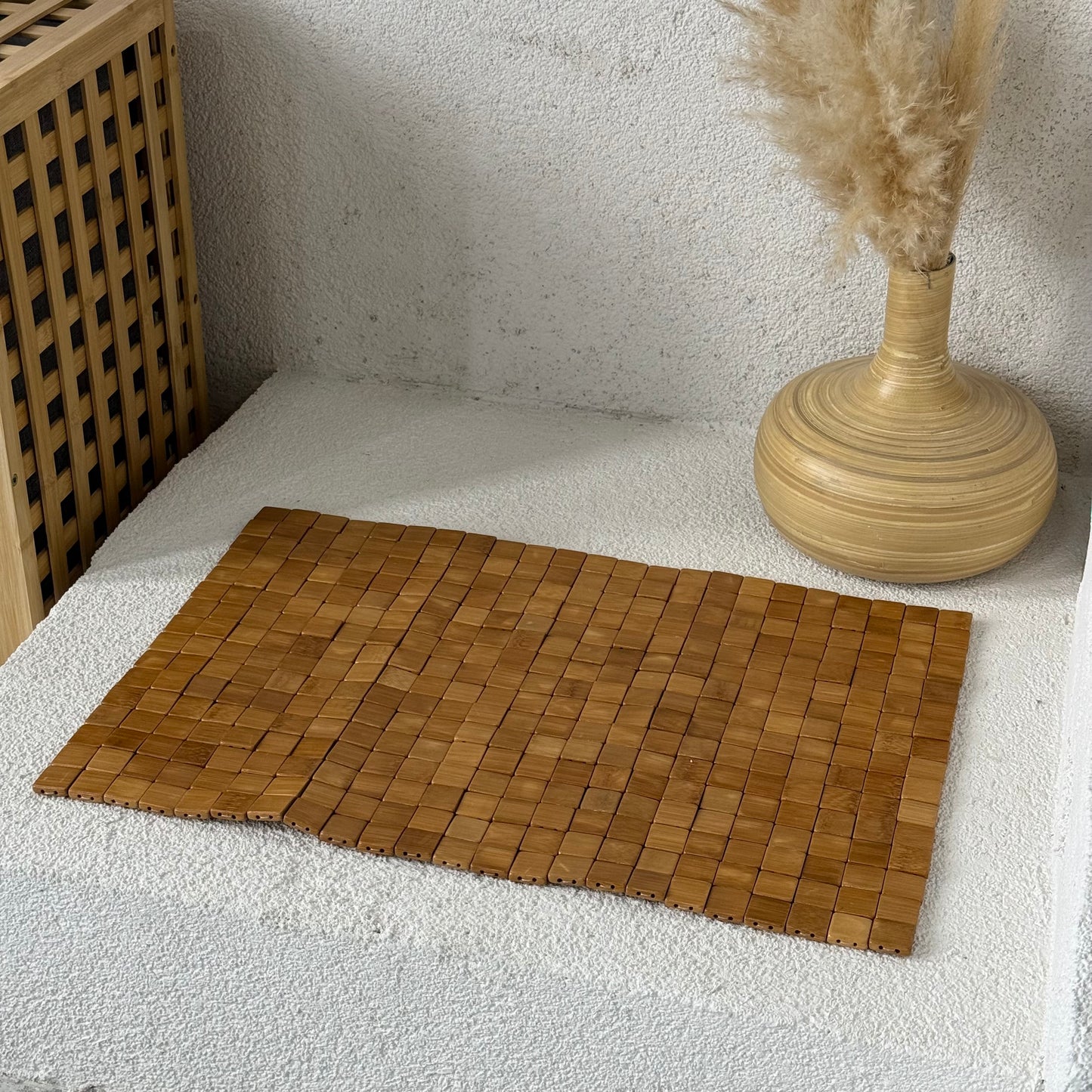 Maperlla Bambu Banyo Paspas Kaydırmaz Taban 60x41 cm KOD:110036