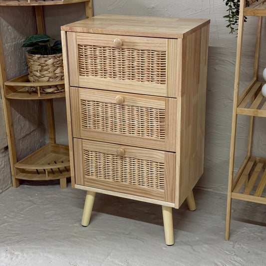 PNL Ayaklı Ahşap Dolap 3 Çekmeceli KOD:BM07-3