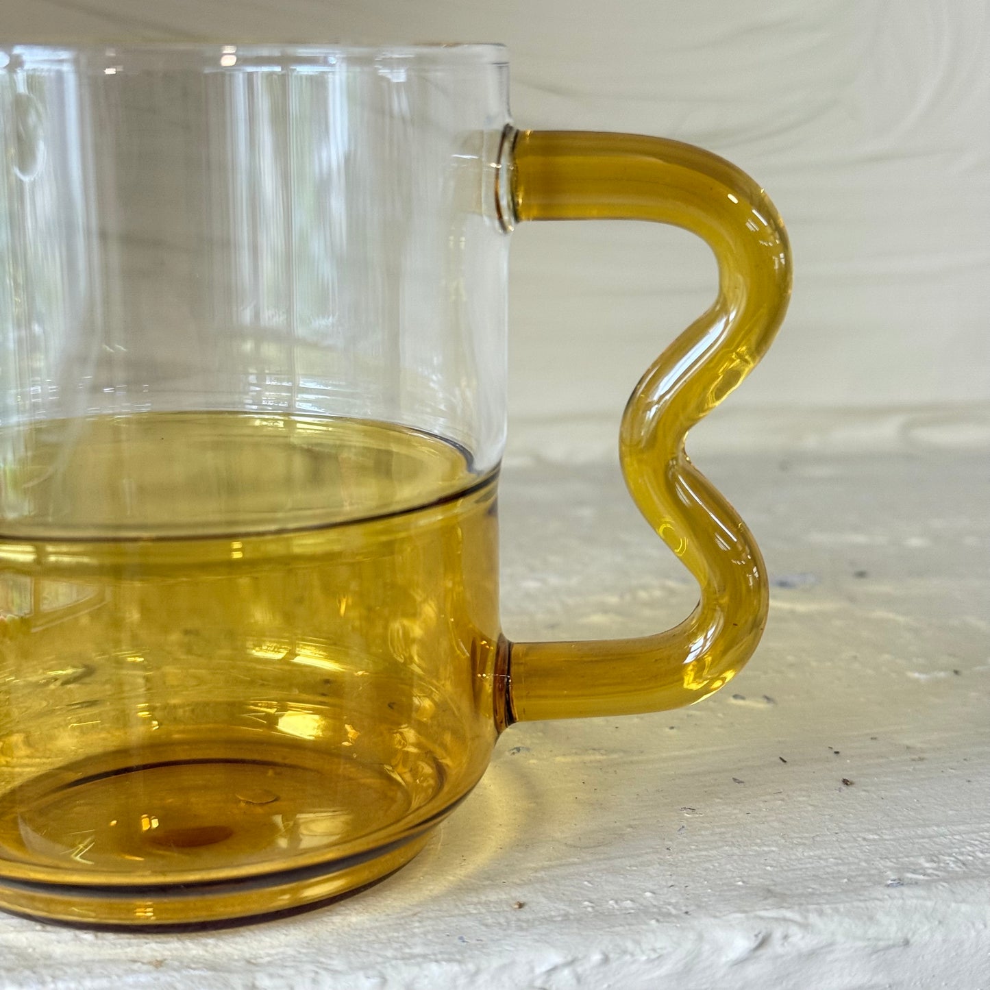 Tutku Borosilikat Cam Nescafe Kupa 400 ml Sarı KOD:030