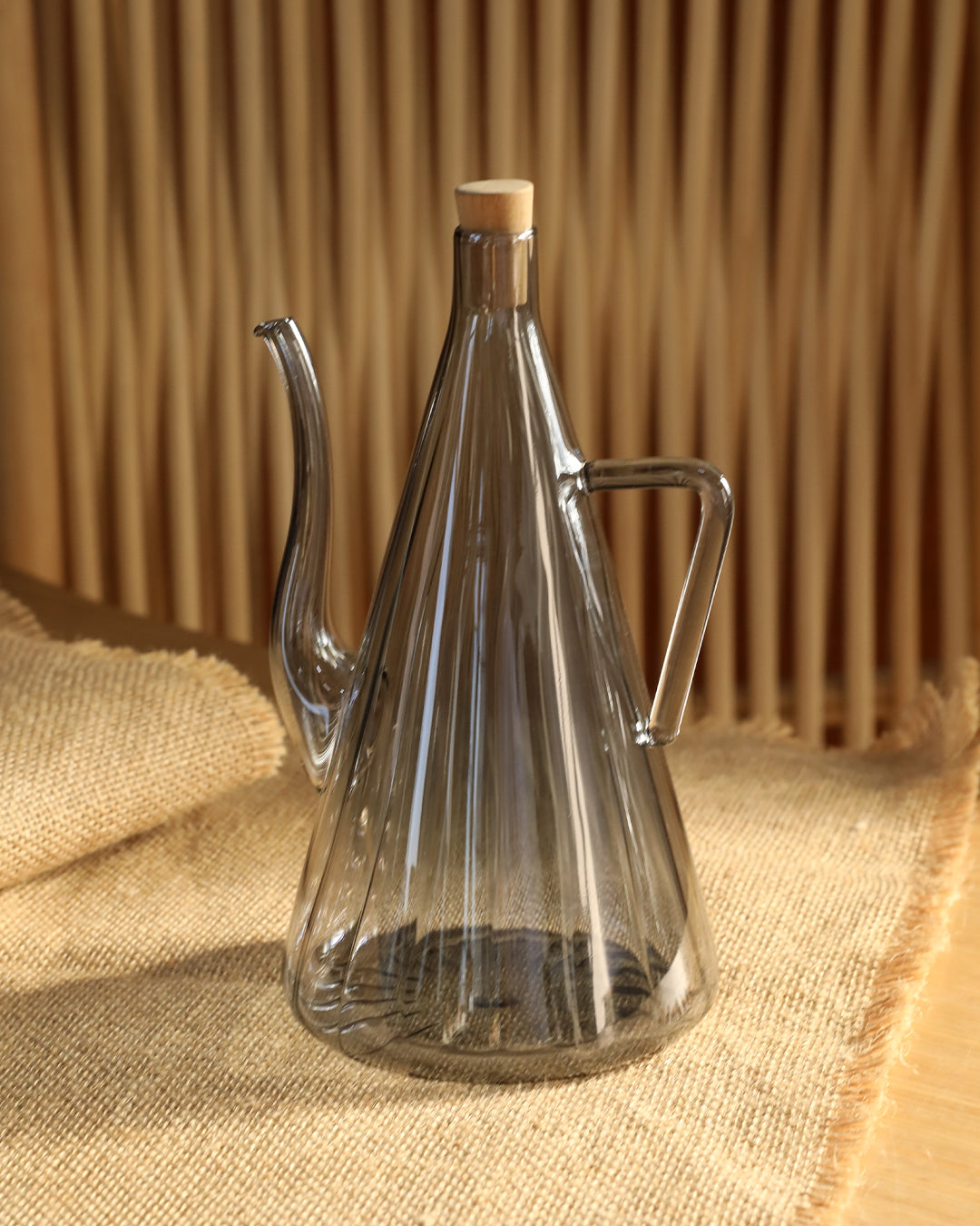 Bue Akasya Kapaklı Cam Yağdanlık 500 ml