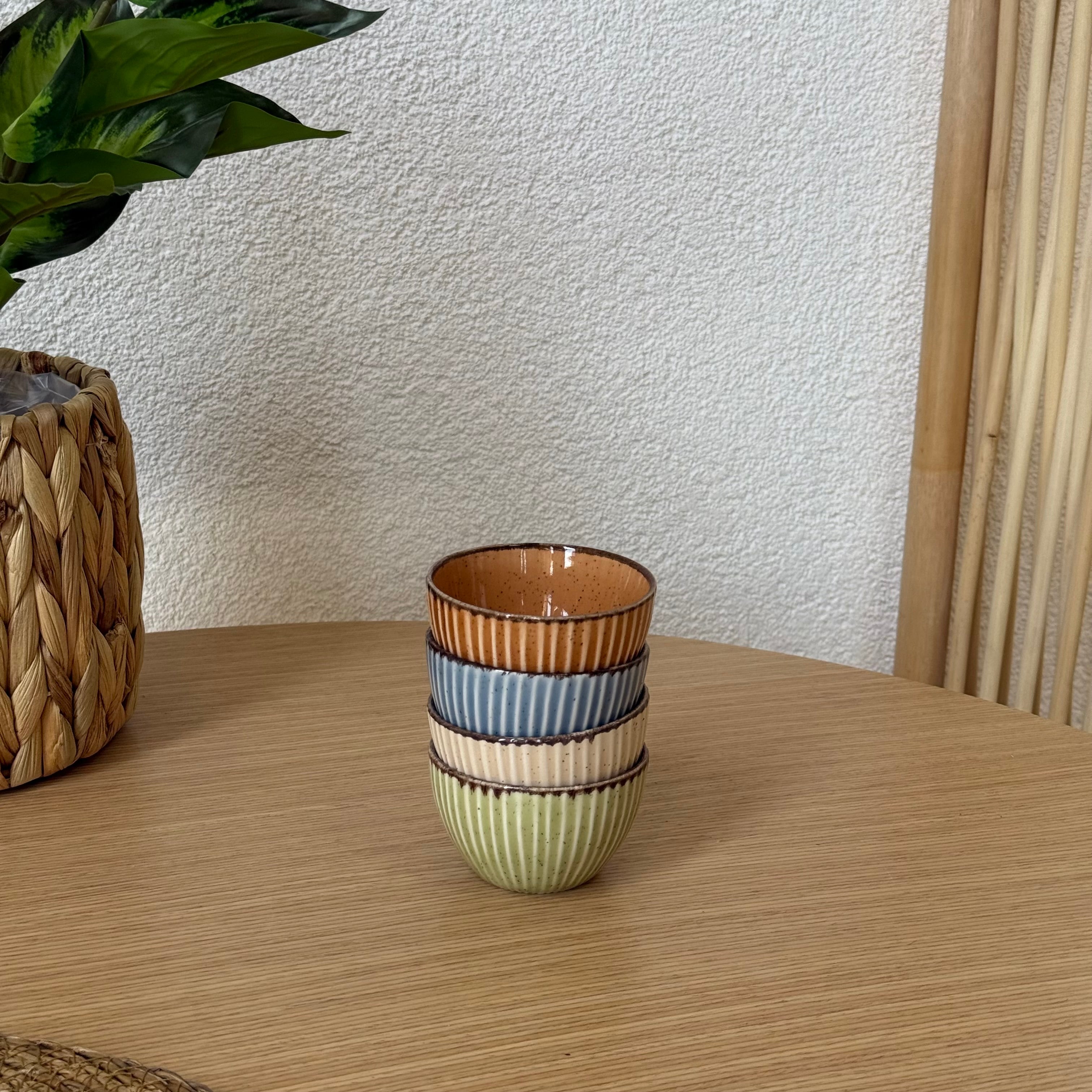 Poperlly Seramik 4 lü Sosluk Çerezlik Seti 8 cm KOD:5294