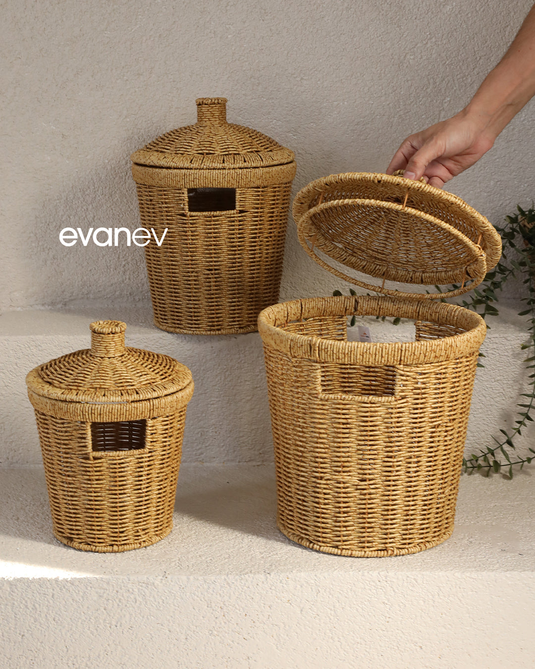 Wls Rattan 3 Boy Patates Soğanlık Seti SR207